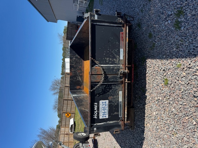 12' Dump Trailer rental view 2 - Neptune Trailer Rentals Virginia Beach