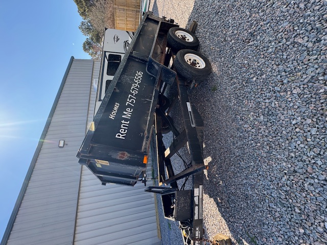 12' Dump Trailer rental view 4 - Neptune Trailer Rentals Virginia Beach